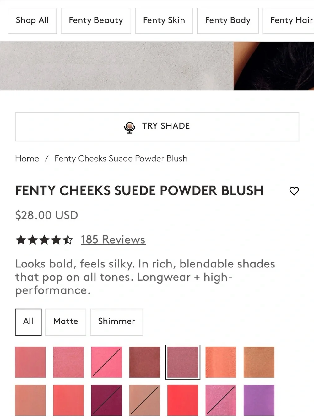 FENTY CHEEKS SUEDE POWDER BLUSH